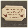 Schild Holz ca 7x11,5 cm Auswahl aus 24 Sprüche