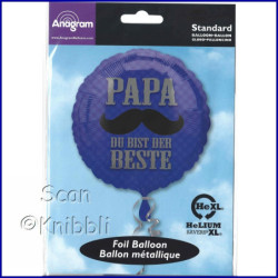Folienballon für Papa auch für Luftbefüllung