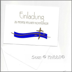 Einladungskarte mit Umschlag Kommunion 001