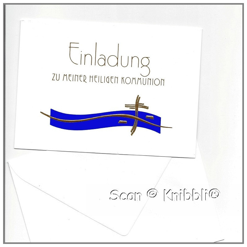 Einladungskarte mit Umschlag Kommunion 001