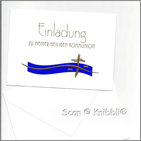 Einladungskarte mit Umschlag Kommunion 001