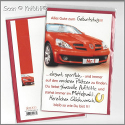 Geburtstagskarte Klappkarte mit Umschlag 005