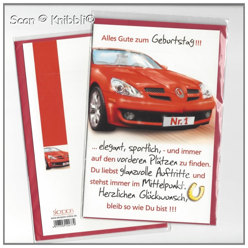 Geburtstagskarte Klappkarte mit Umschlag 005