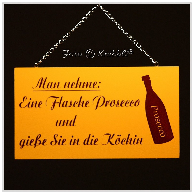 Vollfarbe Schild 10x18 Spruch 03