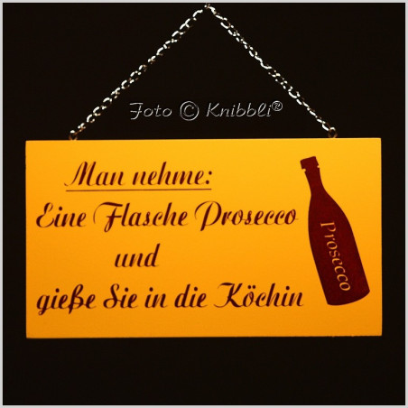 Vollfarbe Schild 10x18 Spruch 03