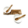 Dipschalen 2er Set aus Olivenholz