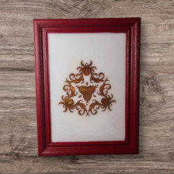 Wandbild-Epoxid-Abstrakte-Welt aus Gold