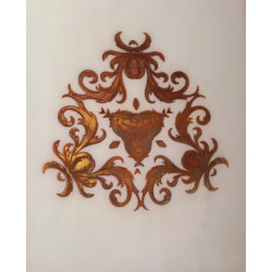 Wandbild-Epoxid-Abstrakte-Welt aus Gold