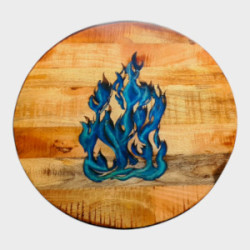 Epoxidharztisch Mangoholz mit Tattoo