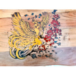 Beistelltisch-Epoxidharz-Akazienholz-Phönix-Design