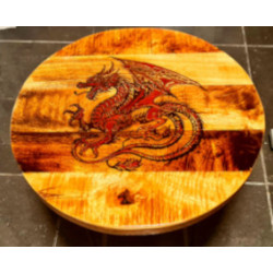 Beistelltisch-Epoxidharz-Mangoholz-Red-Dragon-Design 50cm