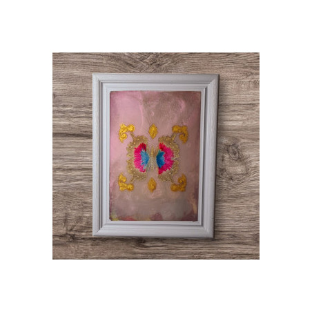 Wandbild-Epoxidharz Butterfly Abstrakt