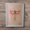 Wandbild-Epoxidharz Die Libelle