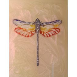 Wandbild-Epoxidharz Die Libelle
