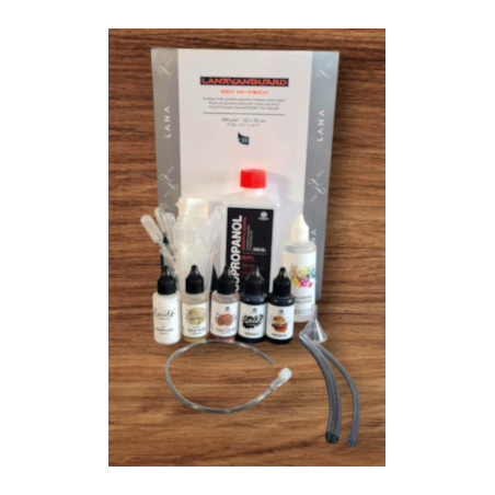 Octopus Alcohol Ink Starter Set 5 x 30 ml in MIDNIGHT, BROWNIE, SNOWFLAKE, GOLD RUSH und COIN COPPER für Fluid Art Bilder