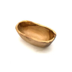 Schale RUSTIKAL groß (L/B/H: 14-16/9/5 cm) aus Olivenholz