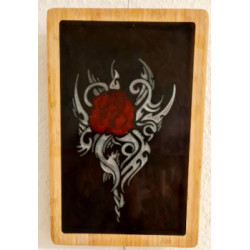 Servierbrett Epoxidharz Tribal Rose