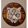 Wohnzimmeruhr modern Epoxid Tiger 30 cm