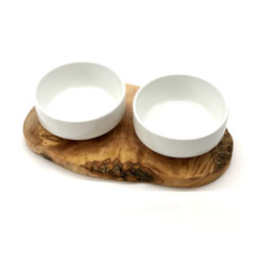 Futterstation RUSTY 2 x 0,4 Liter Porzellanschalen