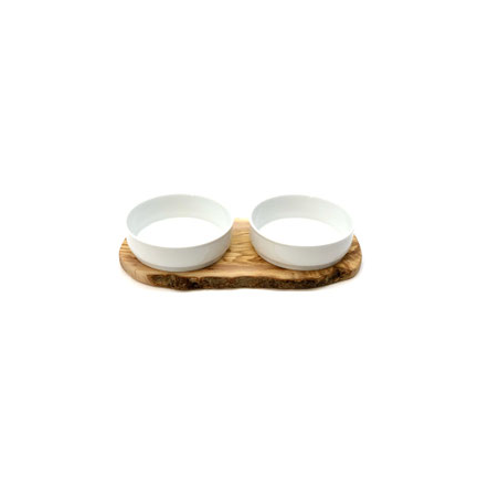 Futterstation RUSTY 2 x 0,9 Liter Porzellanschale für Futter & Wasser