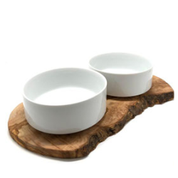 Futterstation RUSTY 2 x 1,5 Liter Porzellanschale) für Futter & Wasser