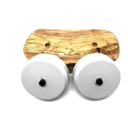 Futterstation RUSTY PLUS (2 x 1,5 Liter Porzellanschale) "aufgebockt" für Futter & Wasser