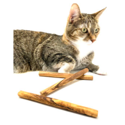 Kauknochen aus Olivenholz für kleine Hunde oder Katzen (3er Set)