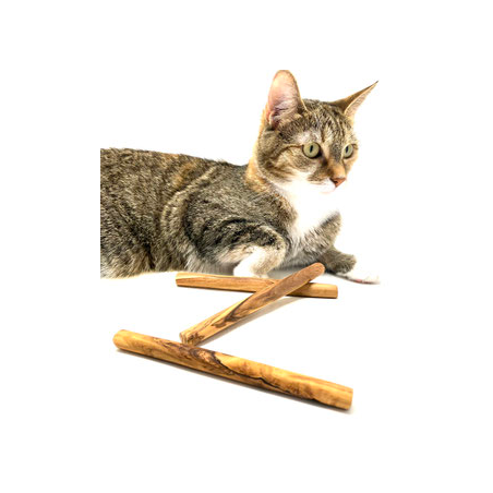 Kauknochen aus Olivenholz für kleine Hunde oder Katzen (3er Set)