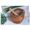Mörser Ø 12 cmr rustikaler Rand inkl. Stößel aus Olivenholz