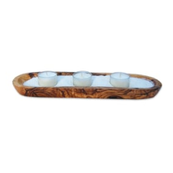 Kerzenhalter-Set WELLNESS inkl. Sand & 3 Teelichtern