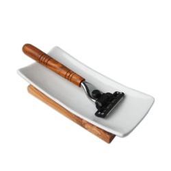 Set PORZELLAN-Ablage inkl. Nassrasierer MAKALU