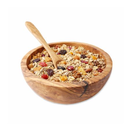 Müslischale Ø 16 cm aus Olivenholz inkl Löffel