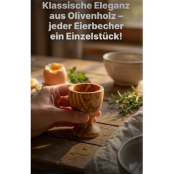 Eierbecher gedrechselt aus Olivenholz