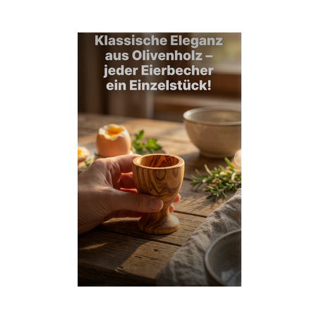 Eierbecher gedrechselt aus Olivenholz